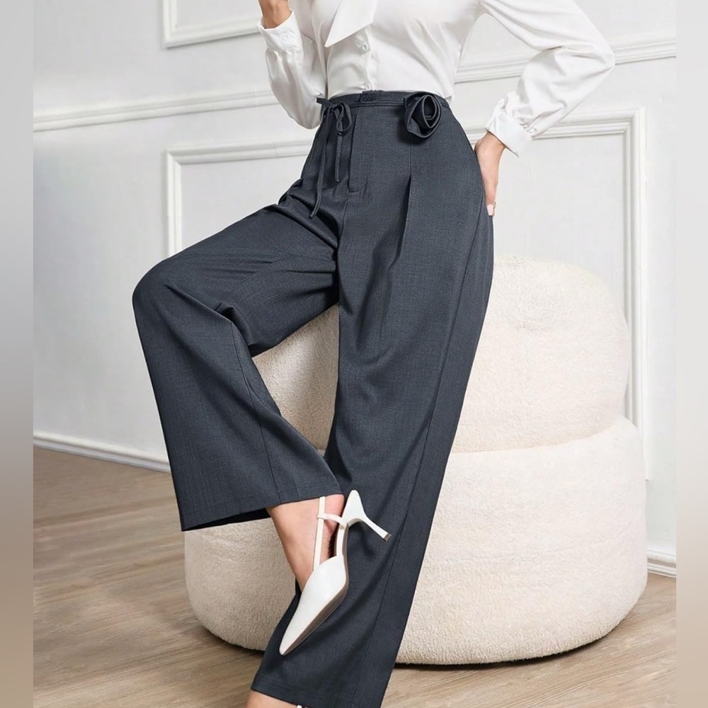 Wide Leg Long Pant for Women Straight Leg Pants - Picture 5 of 6